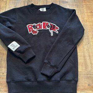 RICH KIDZ Embroidered Graphic Sweatshirt. Boy’s Sz YL Streetwear | Urban | Black